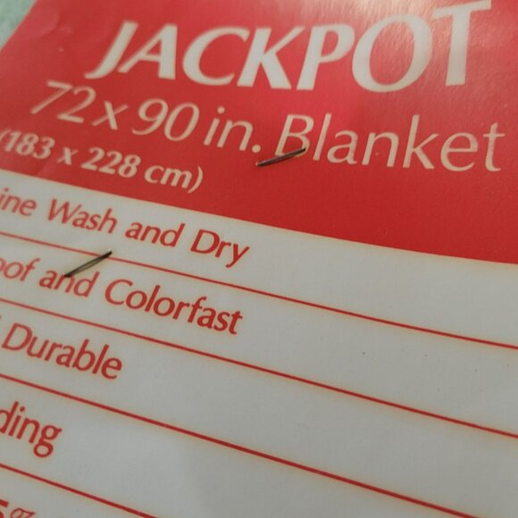 VTG  Mint Green Blanket Twin/Full Size Bed 72x90 Acrylic/Nylon Blend New Old Sto - Picture 7 of 13